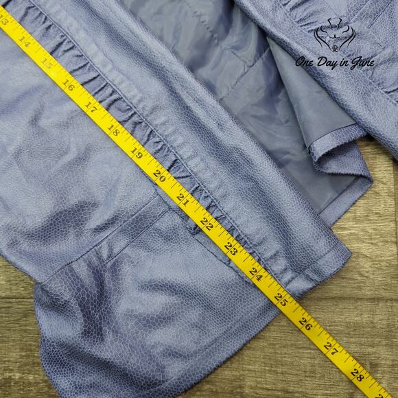 Chico's Ruffle Edge Long Sleeve Jacket Size 3 (16) - Picture 4 of 5